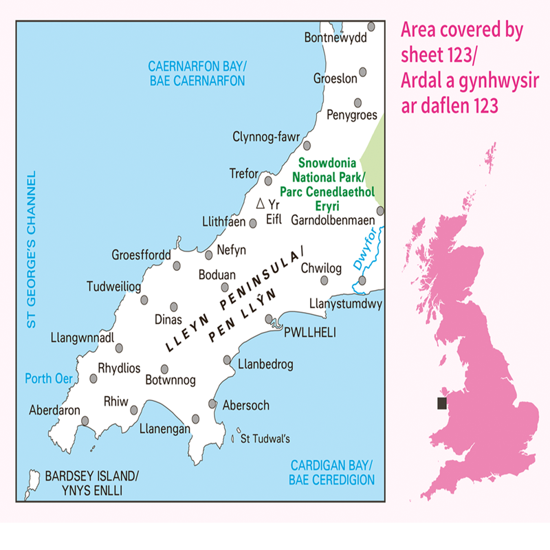 OS Landranger Map 123 - Lleyn Peninsula-2